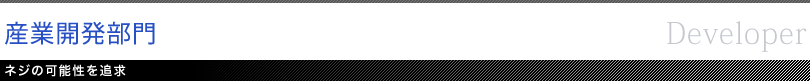 Developer ネジの可能性を追求「産業開発部門」